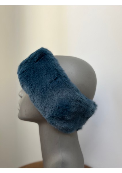 Lacivert Kadın Kışlık Peluş Boyunluk Bandana (Standart) fiyatları