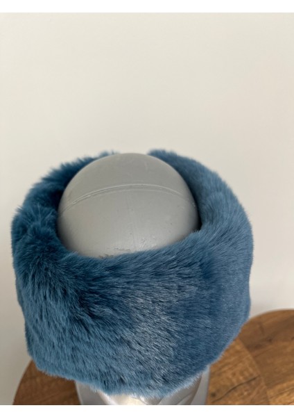 Lacivert Kadın Kışlık Peluş Boyunluk Bandana (Standart) modelleri