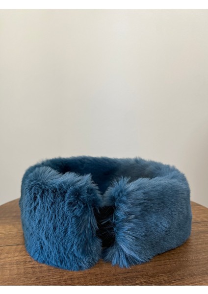 Lacivert Kadın Kışlık Peluş Boyunluk Bandana (Standart) fırsatları