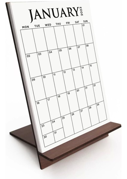 2026 Ahşap Masa Takvimi, Aylık Planlamalı 2026 Takvim, Klasik Takvim