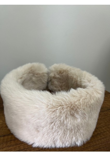 Bej Kadın Kışlık Peluş Boyunluk Bandana (Standart) indirimleri