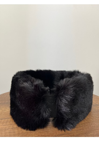 Siyah Kadın Kışlık Peluş Boyunluk Bandana (Standart) indirimleri