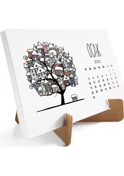 Mevsim Ağaç Takvim 2026 Masa Takvimi