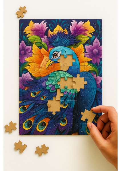 140 Parça Ahşap Puzzle Tablo. 25 x 35 cm Ölçülerinde. Askı Aparatı Ile. Kaliteli Uv Baskı Model-18
