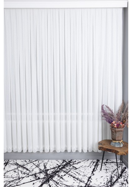 Zikzak Ekru 1/3 Sık Pileli Ütü Istemez Kırışmaz Yeni Sezon Salon Oda Tül Perdesi fiyatları