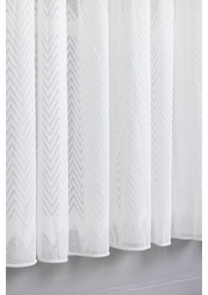 Zikzak Ekru 1/3 Sık Pileli Ütü Istemez Kırışmaz Yeni Sezon Salon Oda Tül Perdesi fırsatları