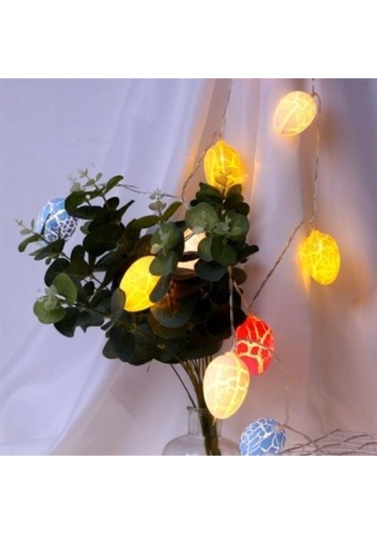® 10LU Renkli Yumurta Şeklinde Dekoratif Dolama LED Aydınlatma