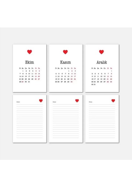 Kalp Tasarımlı Masa Takvimi | Ahşap Tabanlı 2026 Masa Takvimi indirimleri
