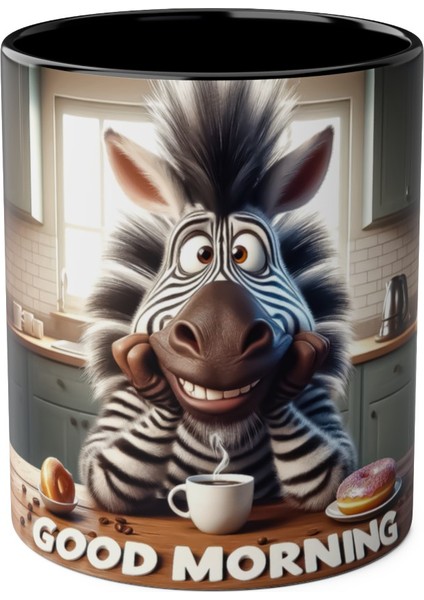 Zebra Desenli Baskılı Kupa Bardak