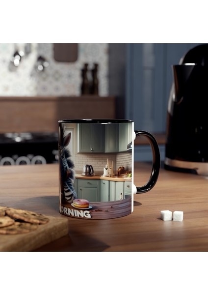 Zebra Desenli Baskılı Kupa Bardak