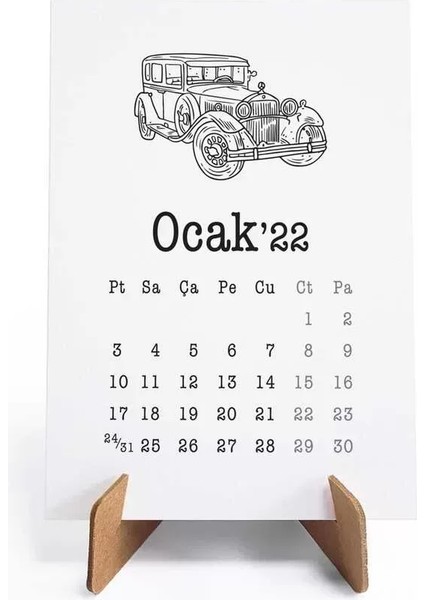 Klasik Arabalar 2026 Takvimi - Masa Takvimi