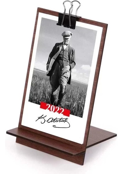Ahşap Tabanlı Atatürk Masa Takvimi 2026 fiyatları