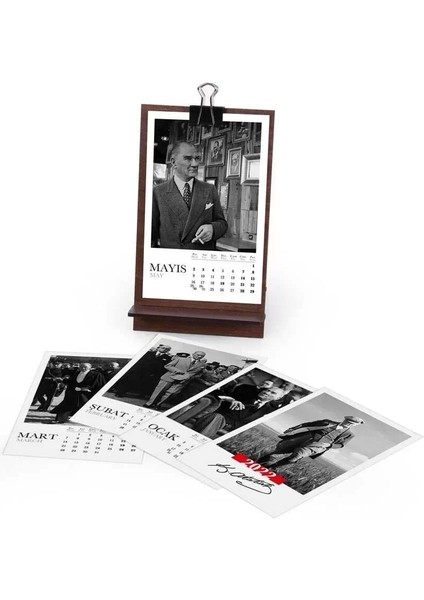 Ahşap Tabanlı Atatürk Masa Takvimi 2026 fırsatları