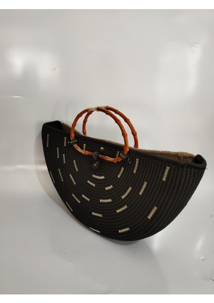Beach, Kadın Siyah El Çantası, Hasır Handmade Çanta, El Yapımı Günlük , Hediyelik Plaj Çantası fiyatları