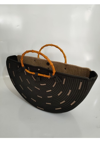 Beach, Kadın Siyah El Çantası, Hasır Handmade Çanta, El Yapımı Günlük , Hediyelik Plaj Çantası modelleri