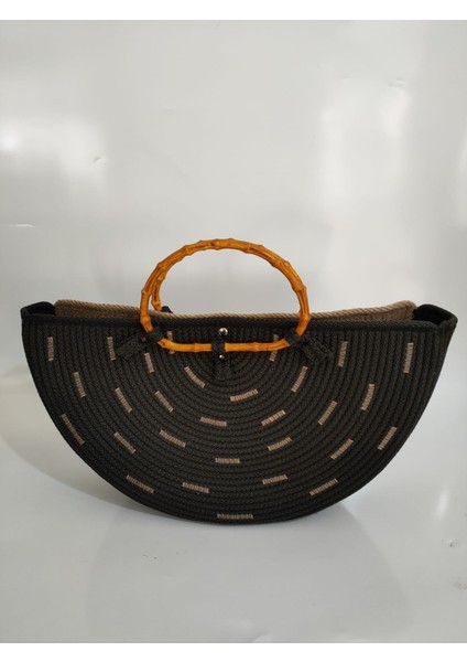Beach, Kadın Siyah El Çantası, Hasır Handmade Çanta, El Yapımı Günlük , Hediyelik Plaj Çantası indirimleri