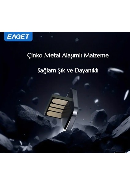 32Gb.Minik Usb Flash Bellek Metal Şık Araç İçin Mükemmel Uyum+Hediye Kutusu Usb Girişli Tüm Cihazlara Uygun Orjinal Sağlam fırsatları