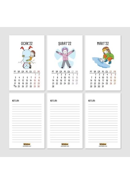 Dört Mevsim Konsept 2026 Takvim Sevimli Kız 2026 Masa Takvimi Kraft fiyatları