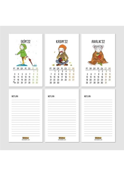 Dört Mevsim Konsept 2026 Takvim Sevimli Kız 2026 Masa Takvimi Kraft indirimleri