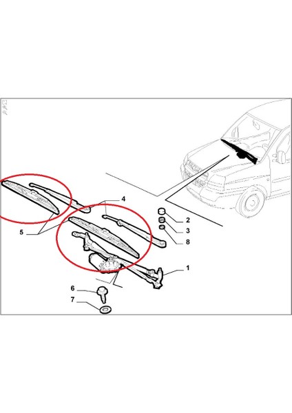 Fiat Doblo Ön Silecek Süpürgesi Seti 2001-2010 Arası 71779237 fiyatları