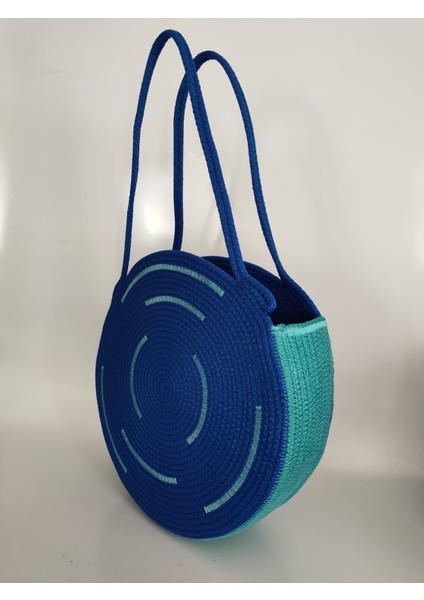 Beach, Handmade Kadın El Çantası, Plaj Çantası, Günlük Turkuaz Çanta, Omuz Çantası modelleri