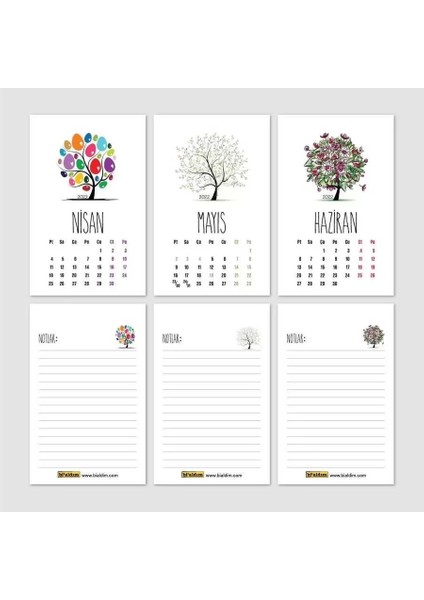 2026 Takvim Dört Mevsim Ağaç 2026 Masa Takvimi Kraft modelleri