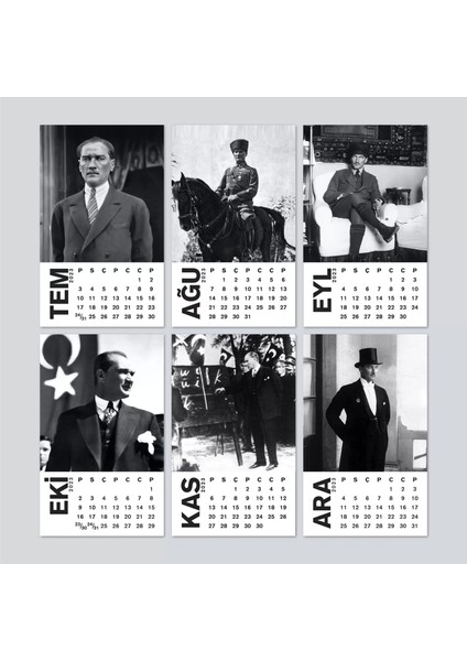 Haftalık Planlamalı Atatürk Takvimi Atatürk Masa Takvimi 2026 Takvim ve Haftalık Planlama Ikisi Bir Arada modelleri