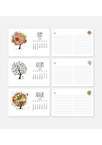 Mevsim Ağaçlar Masa Takvimi | 2026 Masa Takvimi indirimleri