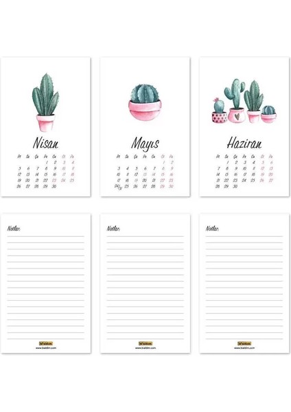 Kaktüs 2026 Masa Takvimi indirimleri