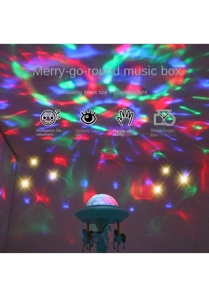 Atlı Karınca Disko Toplu Işıklı, Müzikli, Projeksiyonlu Müzik Kutusu Mavi Renk Sevgiliye Hediye fırsatları