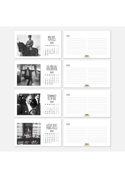 2026 Atatürk Takvimi - Atatürk Fotoğraflı 2026 Masa Takvimi modelleri