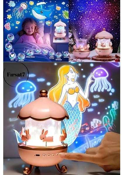 Masal Mini Gökyüzü Çocuklar Için Gece Lambası Projektör Hoparlör 12 Filmli fiyatları