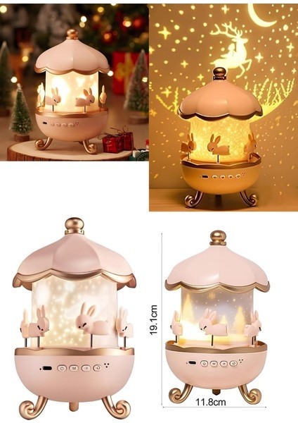 Masal Mini Gökyüzü Çocuklar Için Gece Lambası Projektör Hoparlör 12 Filmli modelleri