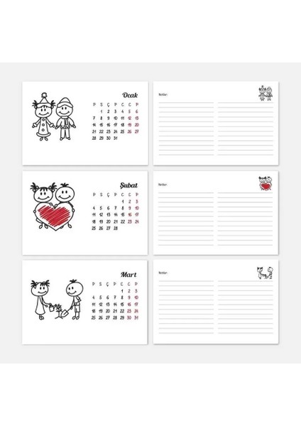 Mevsim Çocuklar Masa Takvimi | Ahşap Tabanlı 2026 Masa Takvimi fiyatları