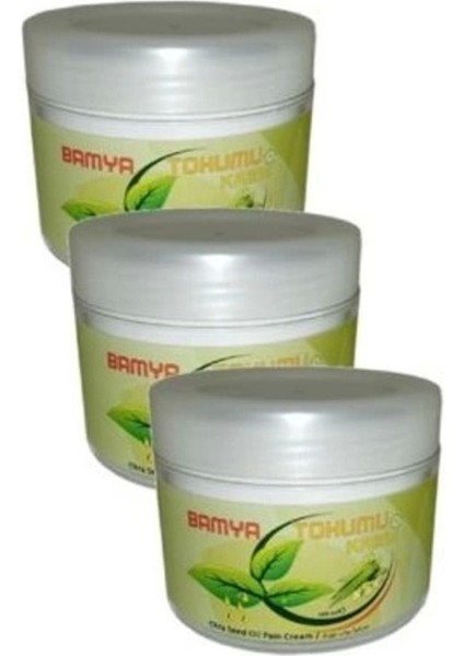 Vücut Sızılarını Gideren Bamya Tohumu Yağlı Bakım ve Mesaj Kremi 100 ml x 3 Adet
