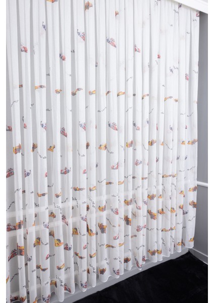 Yarış Arabalı 1/3 Sık Pileli Ütü Istemez Yeni Sezon Çocuk Oda Tül Perdesi indirimleri