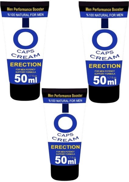 Cream Natural Booster Erkeklere Özel Hareketlendirici Sertlik Kremi 50 ml x 3 Adet