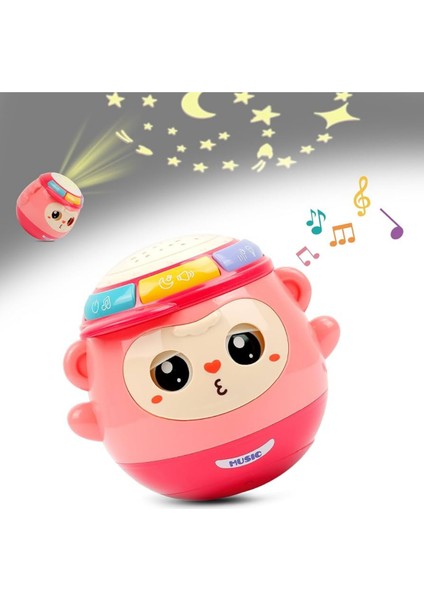 Bebek Oyuncağı Galaxy Projektör Oyuncak Gece Lambası ve Müzik Şarkıları Pembe