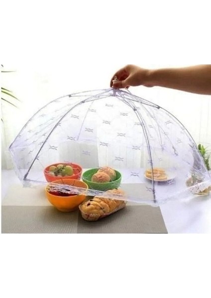 Gıda Koruma Şemsiyesi Yiyecek Yemek Sinek Koruyucu Tül Aparat Yemek Koruma Şemsiyesi modelleri