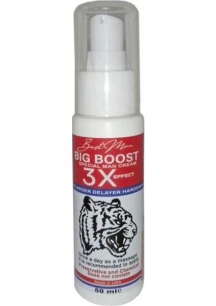 Big Boost Best Man Erkekler Ozel 3xeffect Geciktirme Sertleştirme Büyütme Kremi 50 ml x 1 Adet