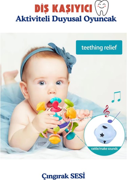 Bebek Oyuncağı Çıngıraklı Diş Kaşıyıcı Duyusal Montessori Oyuncak indirimleri