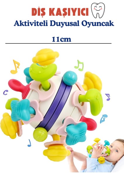 Bebek Oyuncağı Çıngıraklı Diş Kaşıyıcı Duyusal Montessori Oyuncak