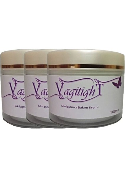 Vagitight 3lü Adet Kadınlara Özel Bölge Şekillendirme Pres Kremi Antigeniş 100 ml