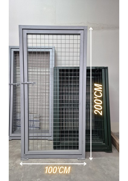 Bahçe Kapısı Hasır Tel Kapı 5 x 5 Göz Aralıklı 200 cm Yükseklik 100 cm Eni