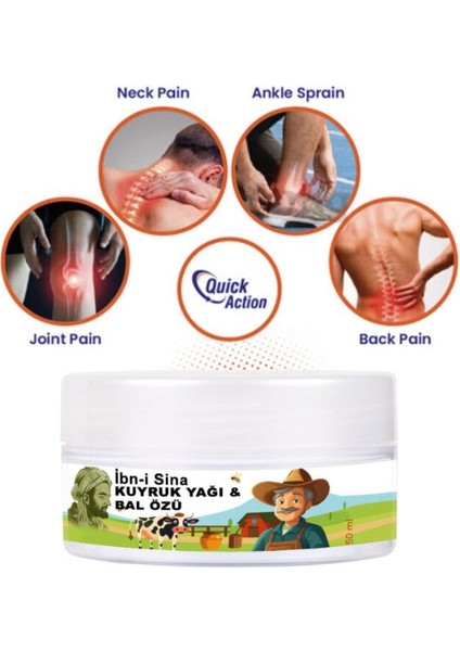 Ibn-I Sina Vücudunuza Teskin Edici Kuyruk Yağı&bal Özü Bakım Kremi 50 ml x 2 Ad + Çörek Otu Yağ ile modelleri