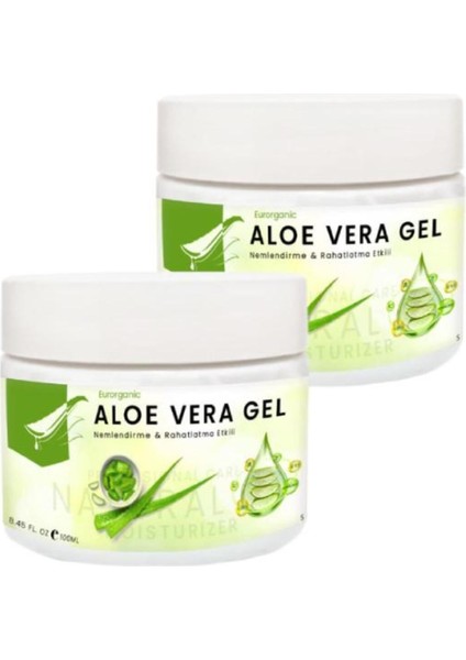 Eurorganic Aloe Vera Jel Cildiniz Için Ferahlama ve Nem Dokunuş 100 ml x 2 Adet