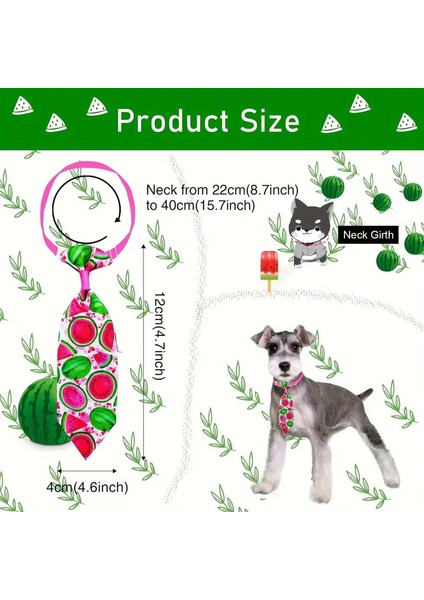 Kedi ve Köpek Için 2'li Ayarlanabilir Meyve Desenli Renkli Kravat indirimleri