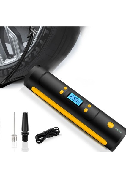 Kablosuz Şarjlı Çok Güçlü Lastik Tekerlek Şişirme Pompası Araba Motor Bot İçin Powerbank Özellikli