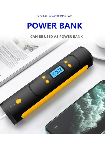 Kablosuz Şarjlı Çok Güçlü Lastik Tekerlek Şişirme Pompası Araba Motor Bot İçin Powerbank Özellikli modelleri