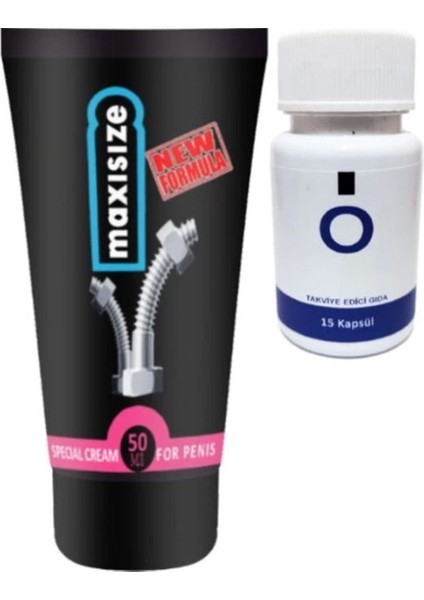 Maxsize Erkeğe Özel 50 ml Krem + Yanında O Caps 15'li Erkeğe